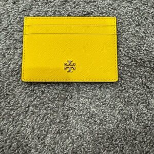 Tory Burch Vibrant Yellow Card Case